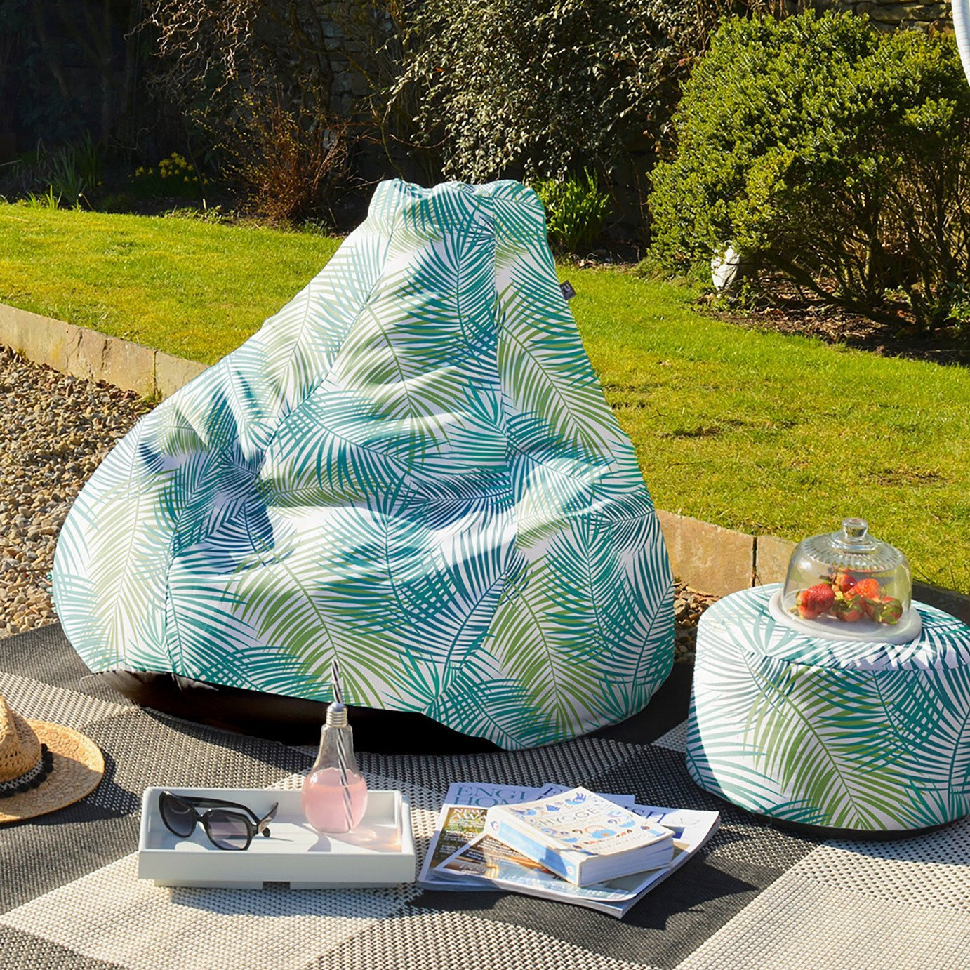 rucomfy Indoor Outdoor Bean Bag - Green - image 1