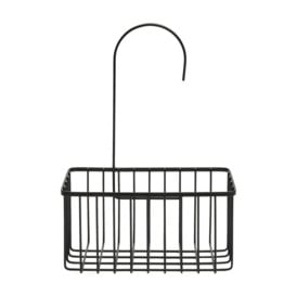 Argos Home Shower Basket With Hook - Black - thumbnail 1