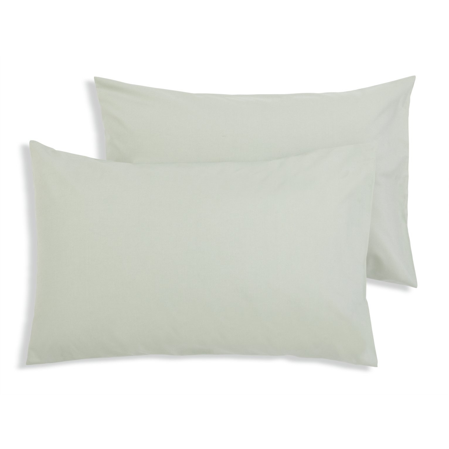 Habitat Polycotton Standard Pillowcase Pair - Sage Green - image 1