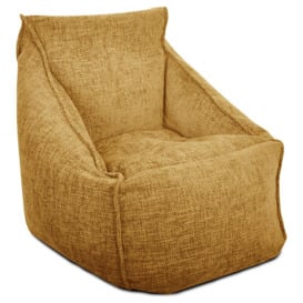 rucomfy Fabric Bean Bag Chair - Mustard - thumbnail 1