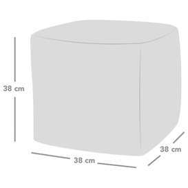 rucomfy Jumbo Cord Cube Bean Bag - Slate Grey - thumbnail 2