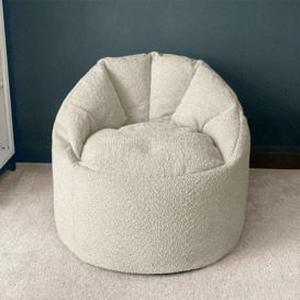 rucomfy Fabric Snug Cinema Bean Bag Chair - Oatmeal - thumbnail 2