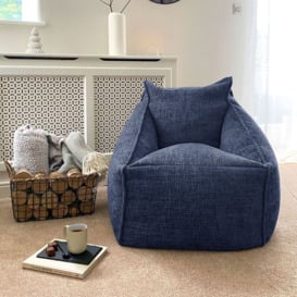 rucomfy Fabric Bean Bag Chair - Marine Blue