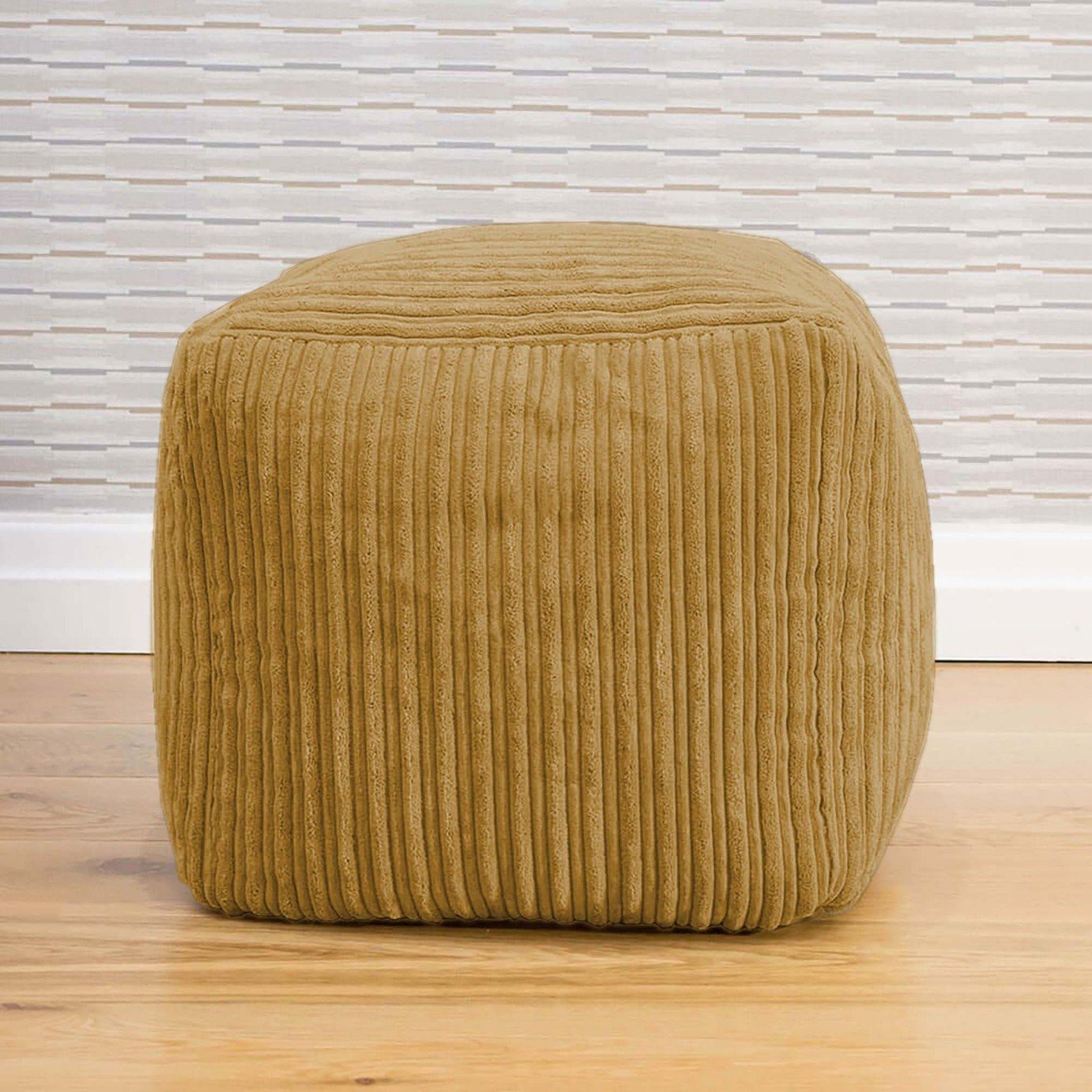 rucomfy Jumbo Cord Cube Bean Bag - Mustard - image 1