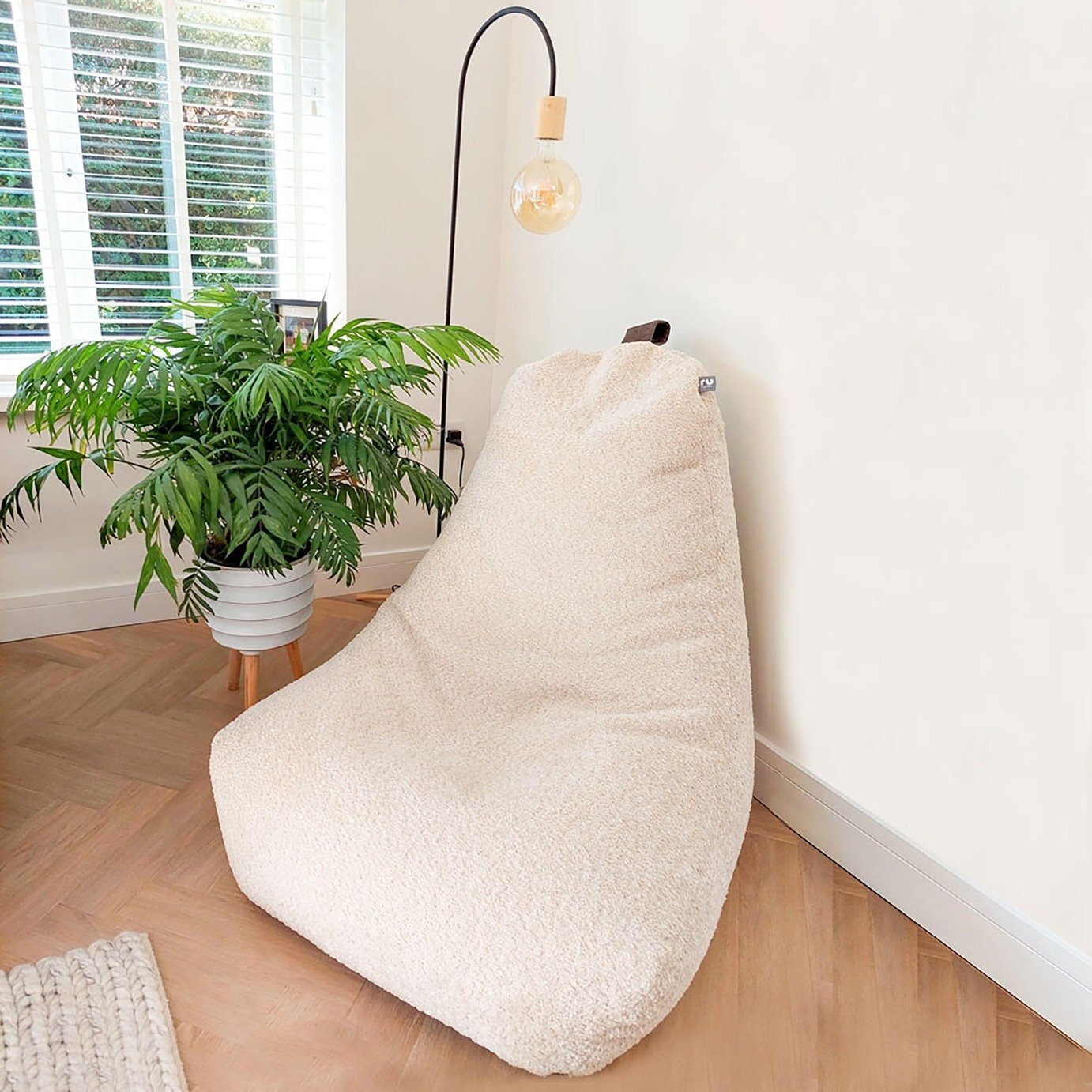 rucomfy Fabric Snug Bean Bag Chair - Oatmeal - image 1