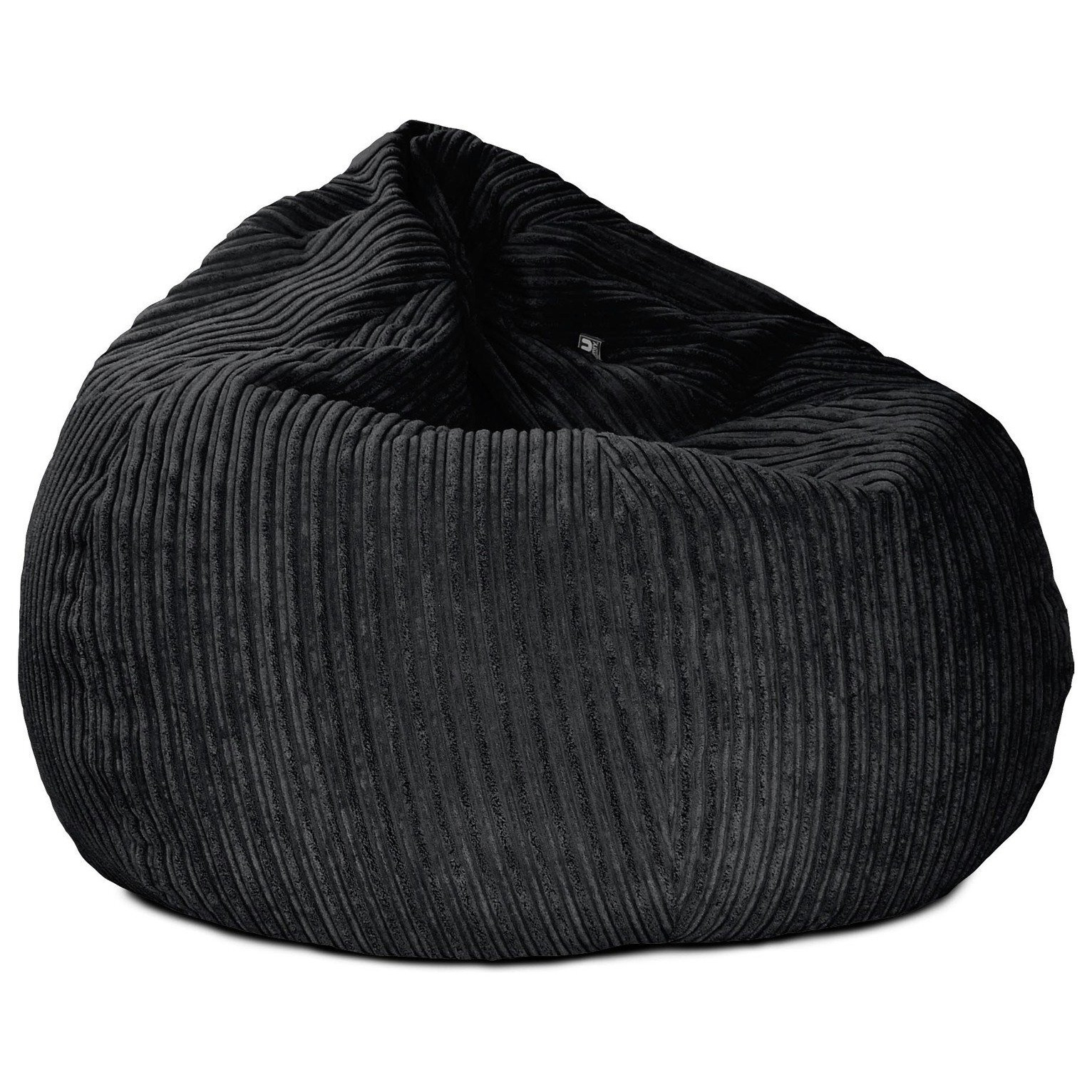 rucomfy Jumbo Cord Slouchbag Bean Bag - Black - image 1