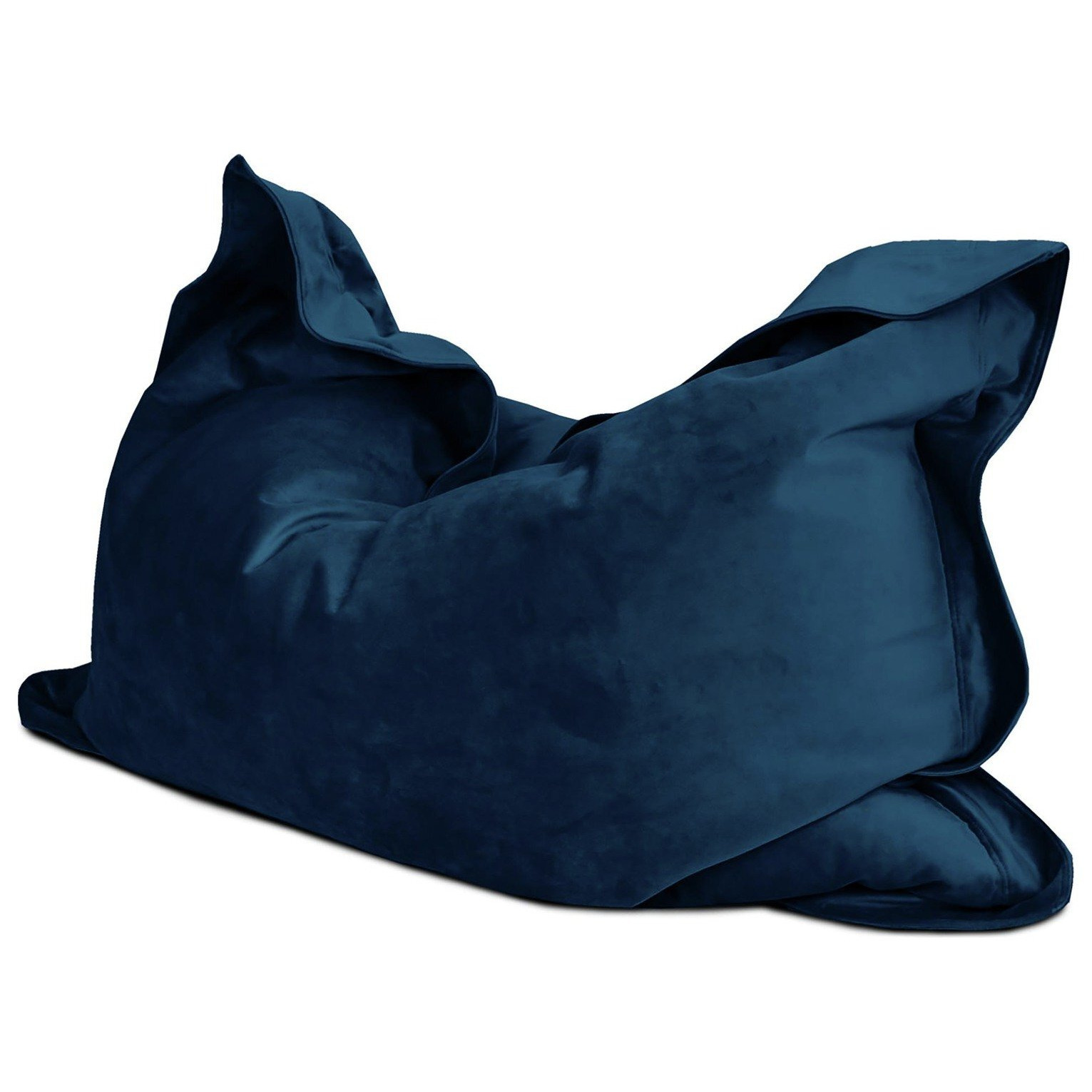 rucomfy Velvet XL Squarbie Bean Bag - Peacock Blue - image 1