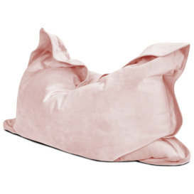 rucomfy Velvet XL Squarbie Bean Bag - Blush Pink