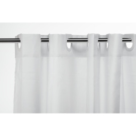 Croydex Hookless Shower Curtain Plain - White. - thumbnail 1
