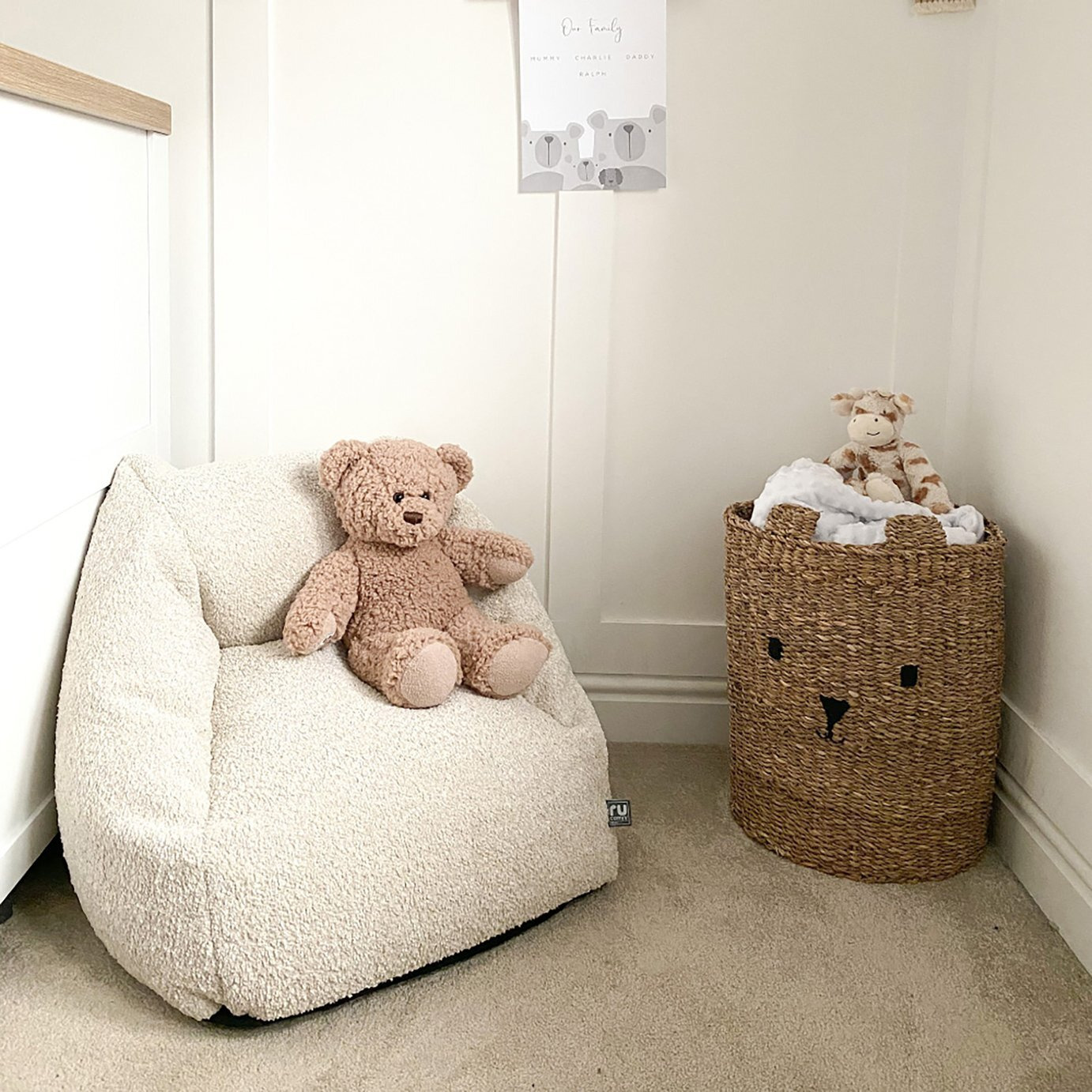 rucomfy Kids Snuggle Bean Bag Chair - Oat - image 1