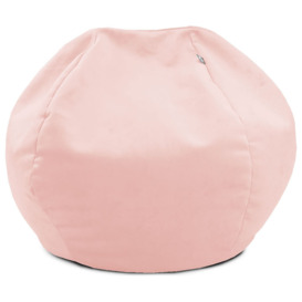 rucomfy Kids Mini Slouch Velvet Bean Bag - Pink - thumbnail 1