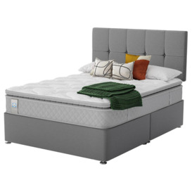 Sealy Abbot Pillowtop Kingsize Divan Bed - Grey