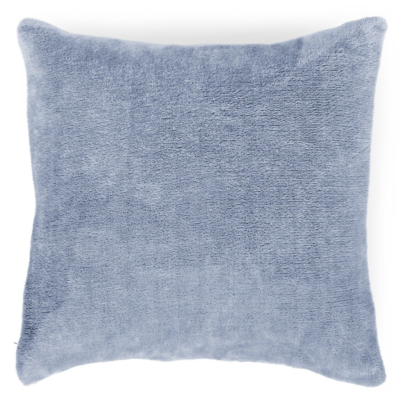 Argos Home Plain Super Soft Fleece Cushion - Blue - 43x43cm - image 1