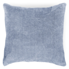 Argos Home Plain Super Soft Fleece Cushion - Blue - 43x43cm - thumbnail 1