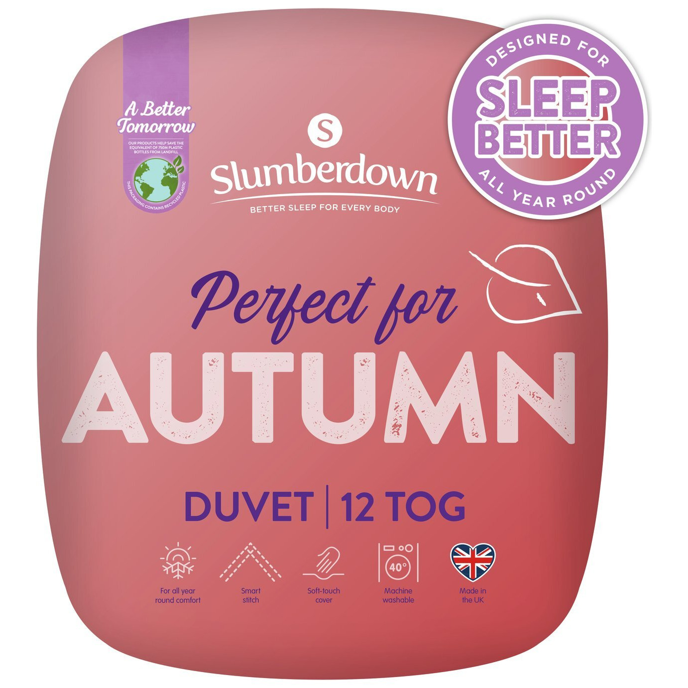 Slumberdown Autumn Non Allergic 12 Tog Duvet - Double - image 1