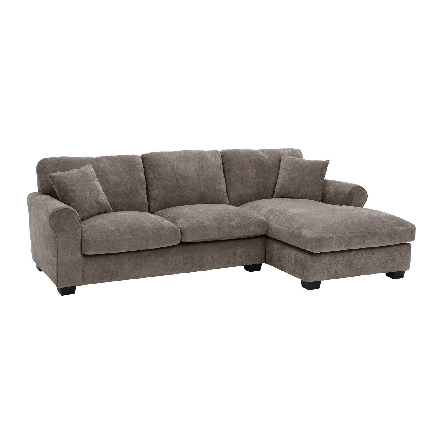 Argos Home Taylor Fabric Right Corner Chaise Sofa - Mink - image 1