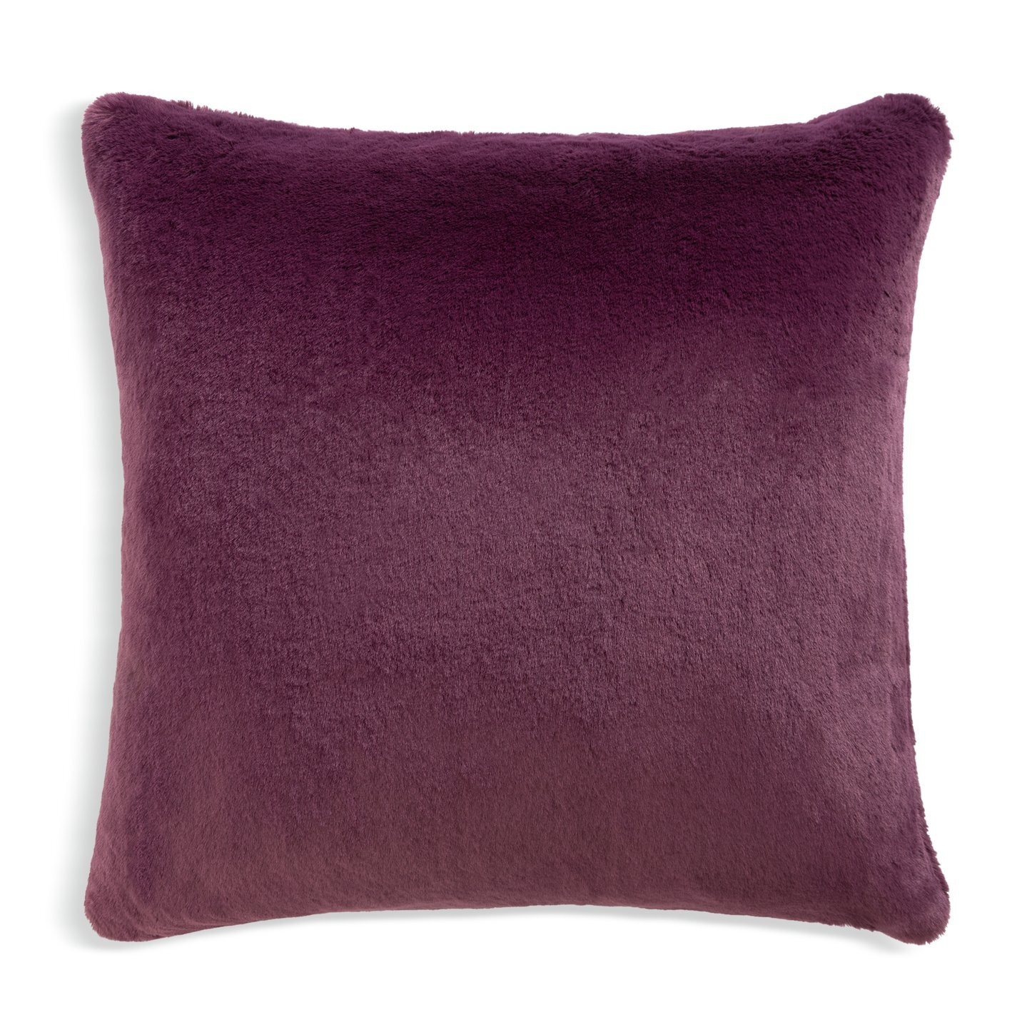 Habitat Faux Fur Cushion - Plum - 43x43cm