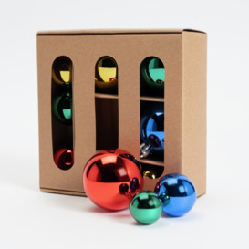 Habitat Pack of 12 Clip on Christmas Baubles - Multicoloured - thumbnail 2