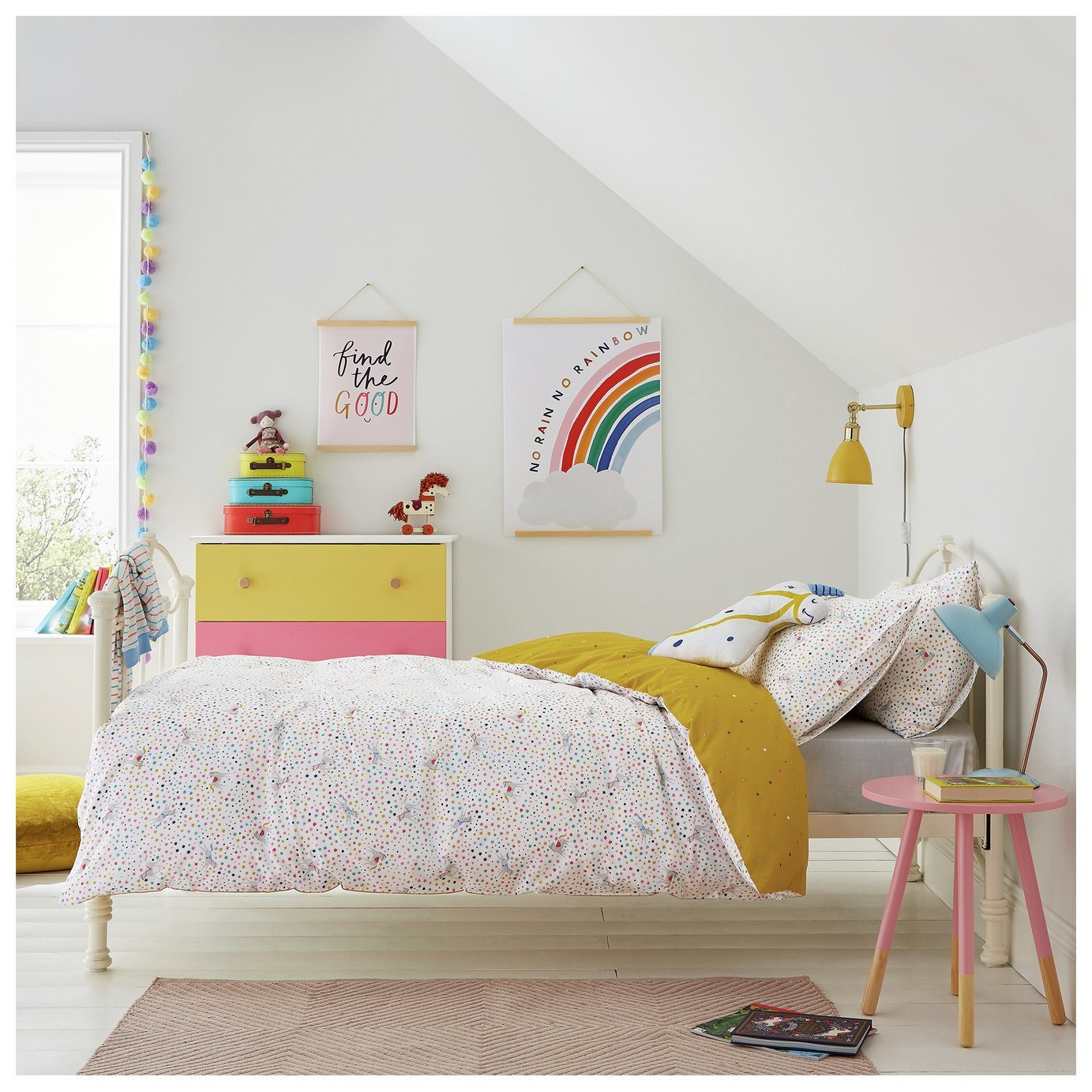 Joules Kids Galaxy Unicorn Multicolour Bedding Set - Single - image 1