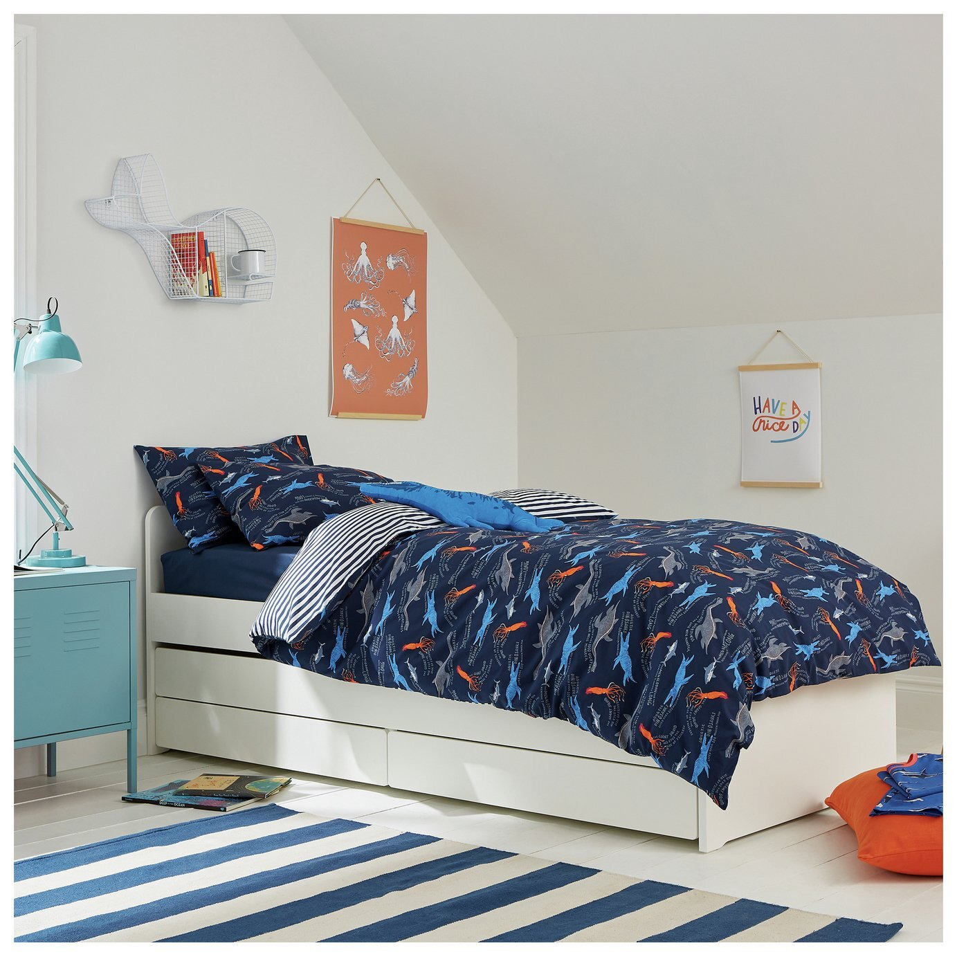 Joules Kids Sea Monsters Navy Bedding Set - Single - image 1