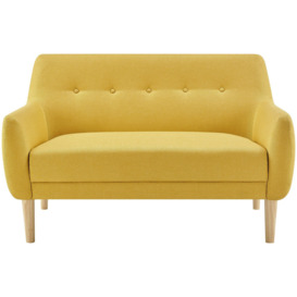 Habitat Finney Fabric 2 Seater Sofa - Mustard