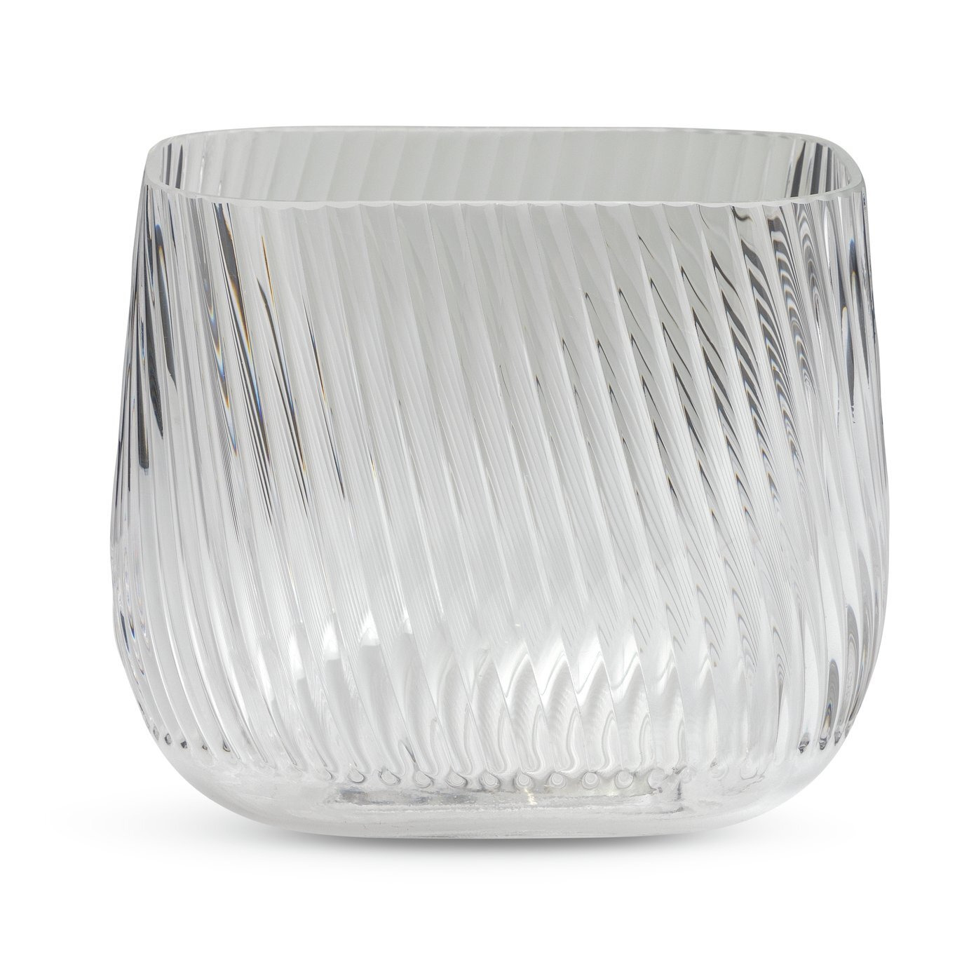 Habitat Small Ribbed Glass Vase - Clear - image 1