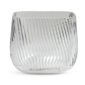 Habitat Small Ribbed Glass Vase - Clear