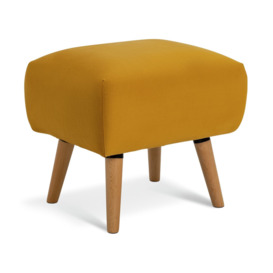 Habitat Elsie Fabric Footstool - Mustard