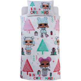LOL Surprise Christmas White & Pink Kids Bedding Set- Single - thumbnail 2