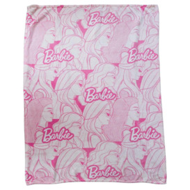 Barbie Kids Printed Flannel Throw - Pink - 150X100cm