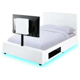 XR Living Ava Kingsize TV Bed Frame - White