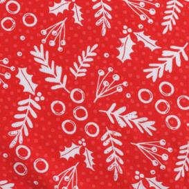 Argos Home Cotton Folk Print Red Bedding Set - Single - thumbnail 2