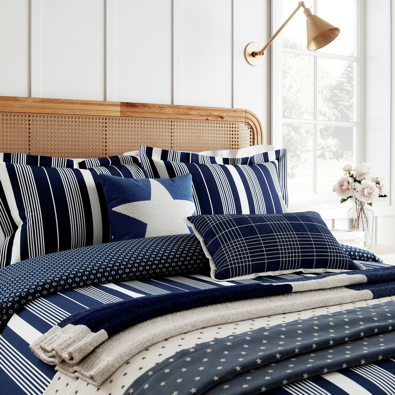 Helena Springfield Cotton Hampton Stripe Bedding Set- Double