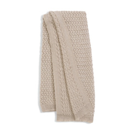 Habitat Plain Knitted Throw - Natural - 125x150cm