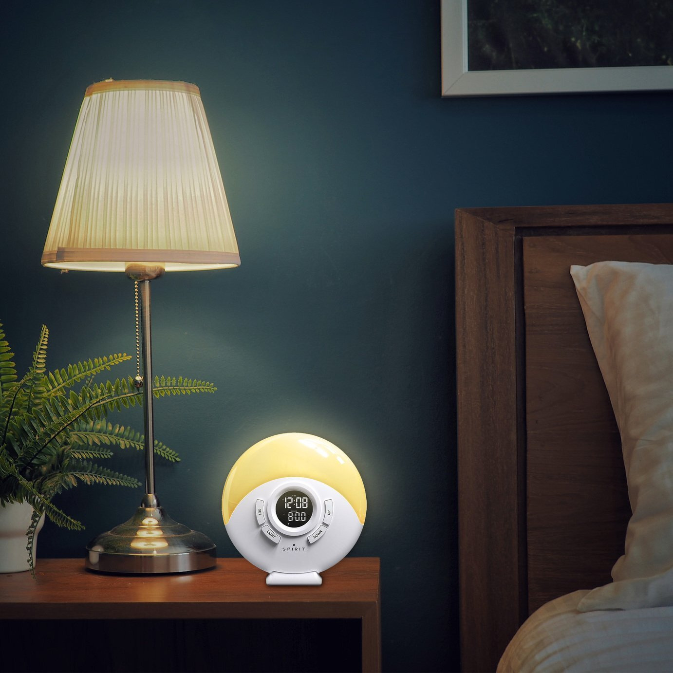 Spirit Digital LED Wakeup Light Alarm Clock - White by Habitat