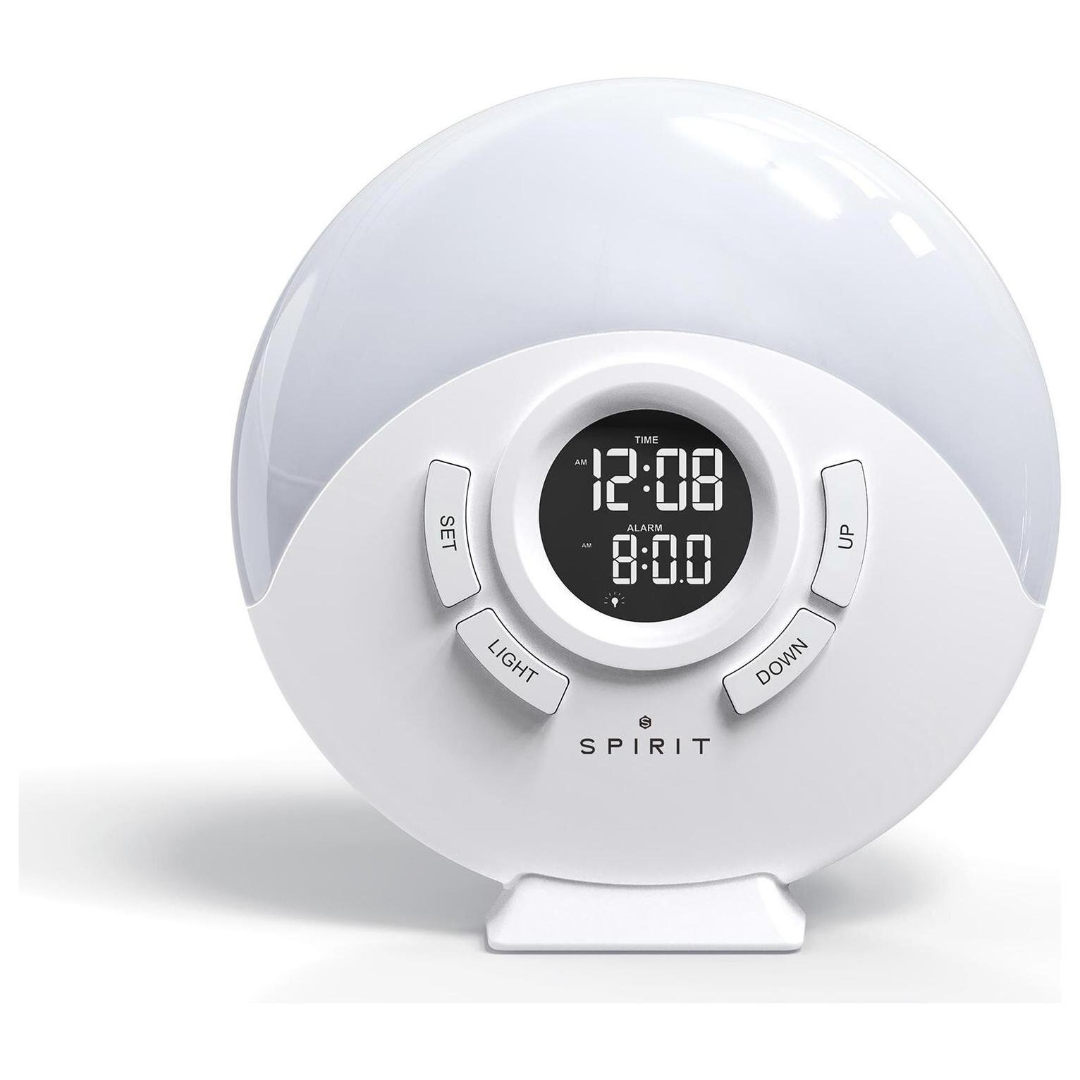 Spirit Digital LED Wakeup Light Alarm Clock - White - image 1