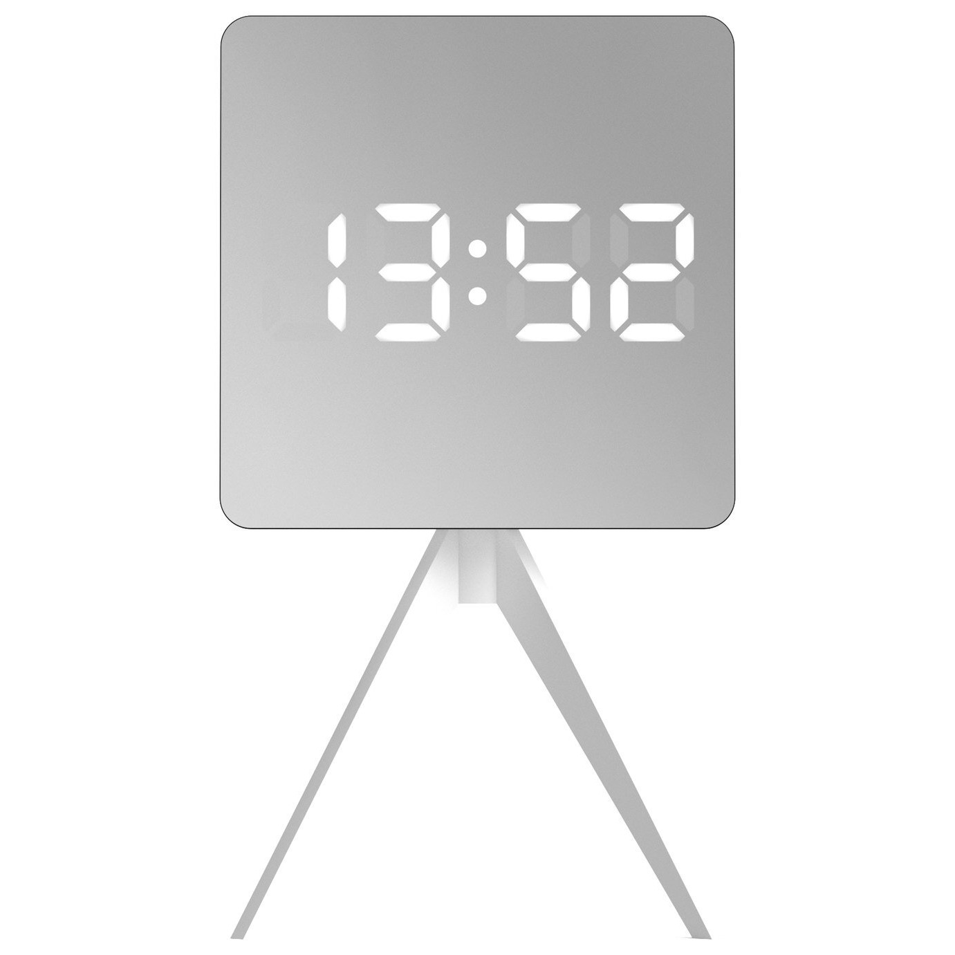 Space Hotel Droid LED Digital Alarm Clock - Silver - image 1