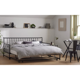Habitat Kanso Metal Guest Bed with Trundle - Black - thumbnail 2