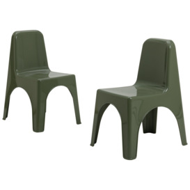 Bica Kids Set of 2 Green Plastic Chairs - thumbnail 2