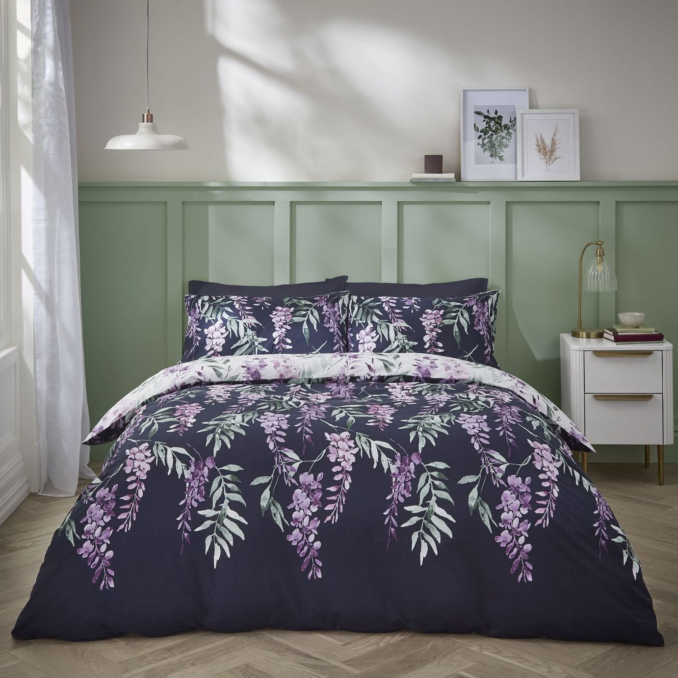 Catherine Lansfield Wisteria Purple Bedding Set - Single - image 1