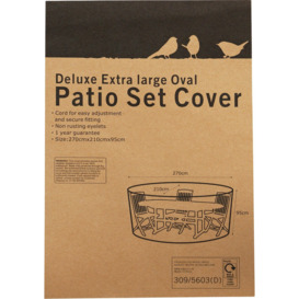 Argos Home Deluxe Extra Large Oval Patio Cover - thumbnail 2