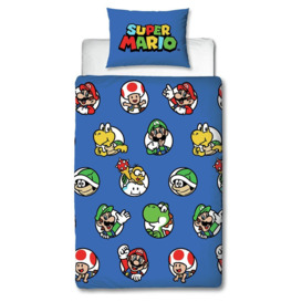 Nintendo Super Mario Blue Kids Bedding Set - Single - thumbnail 2