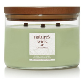 Natures Wick Large Multi Wick Candle - Sage & White Pepper - thumbnail 1