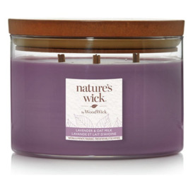 Natures Wick Large Multi Wick Candle - Lavender & Oat Milk - thumbnail 1