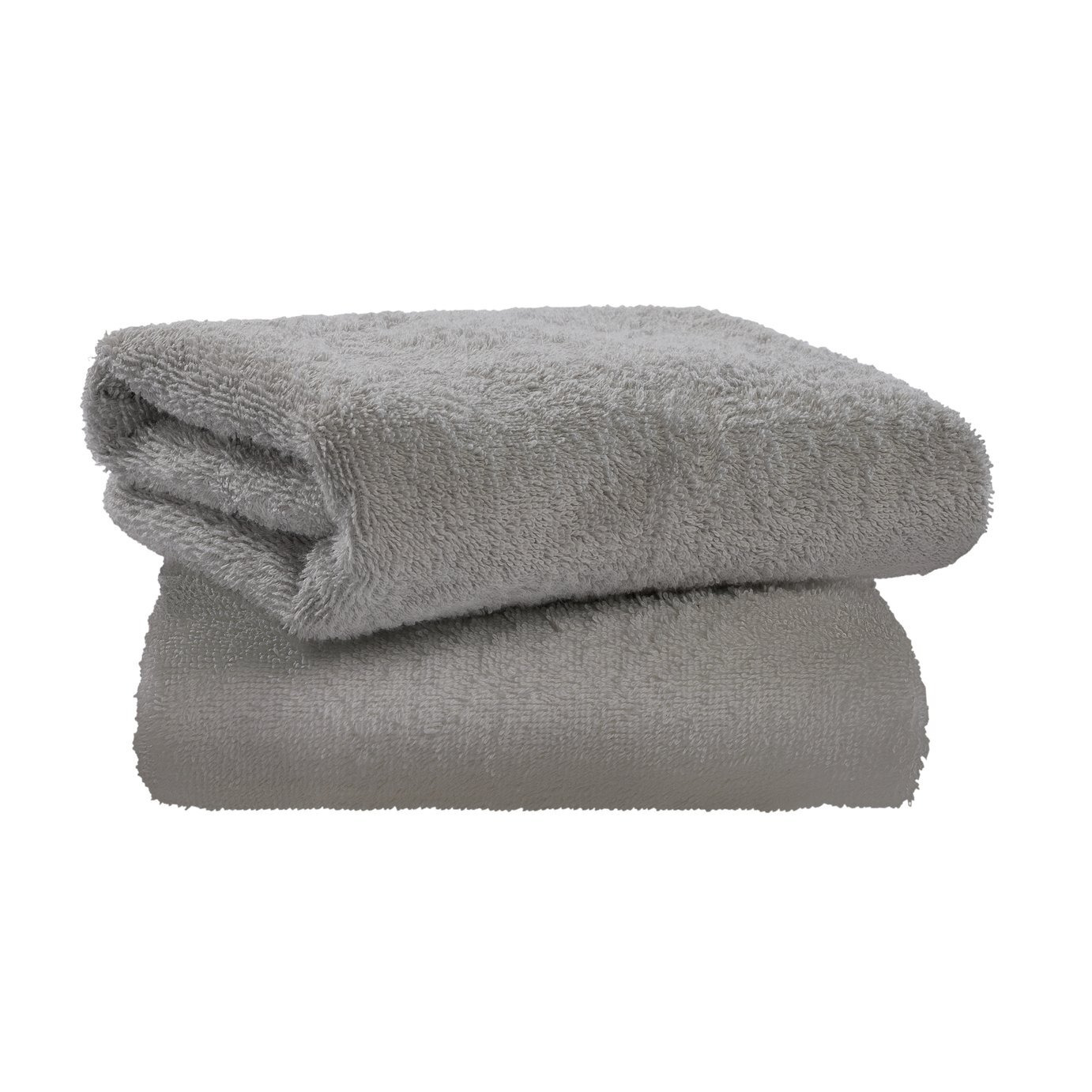 Argos Home Plain 2 Pack Hand Towels - Grey - image 1
