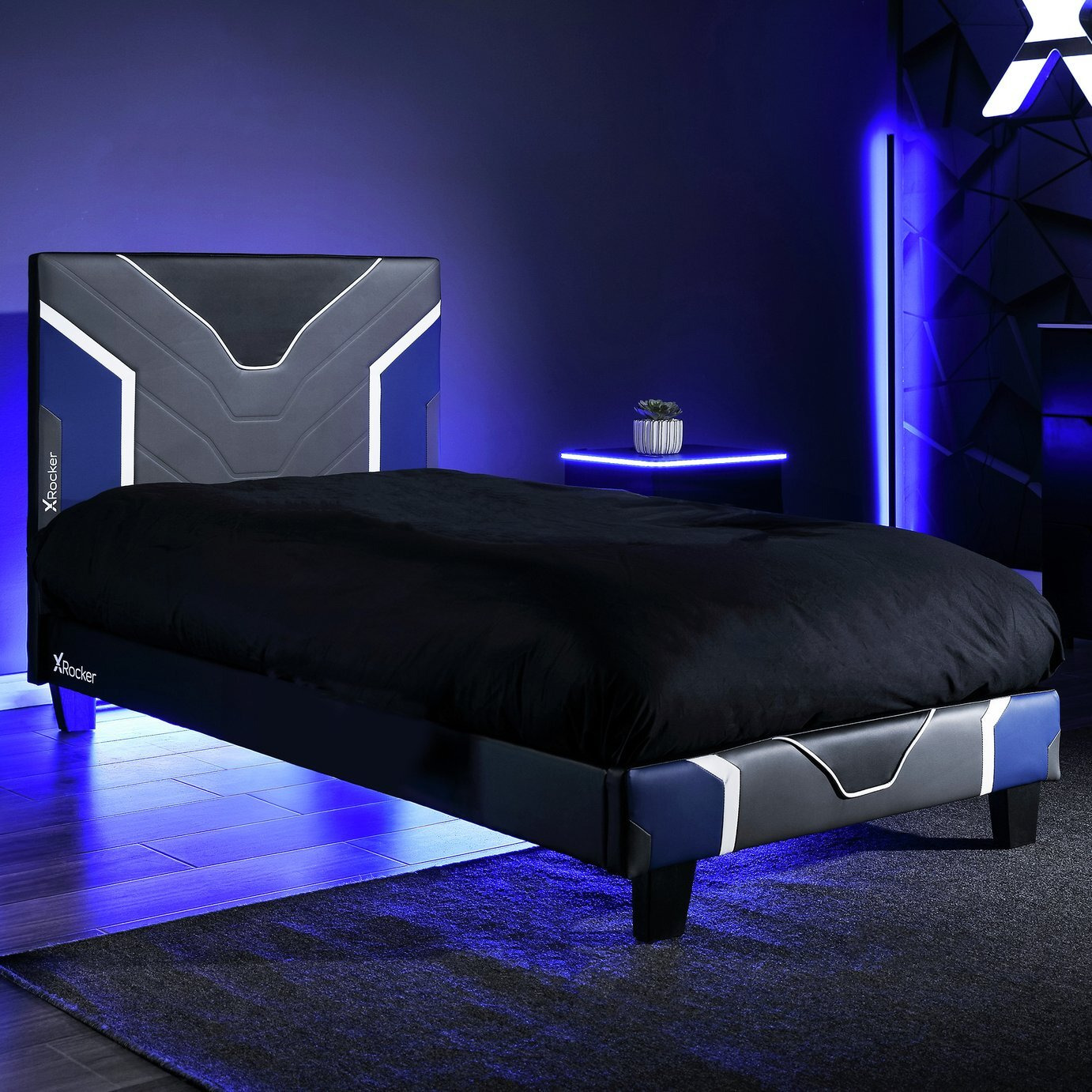 X Rocker Chromis Single Bed in a Box - Blue - image 1