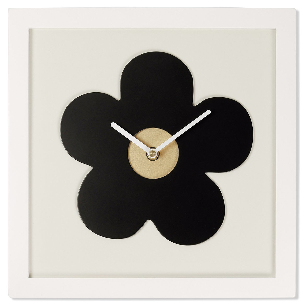 Spirit Flower Shaped Wall Clock - Black - image 1