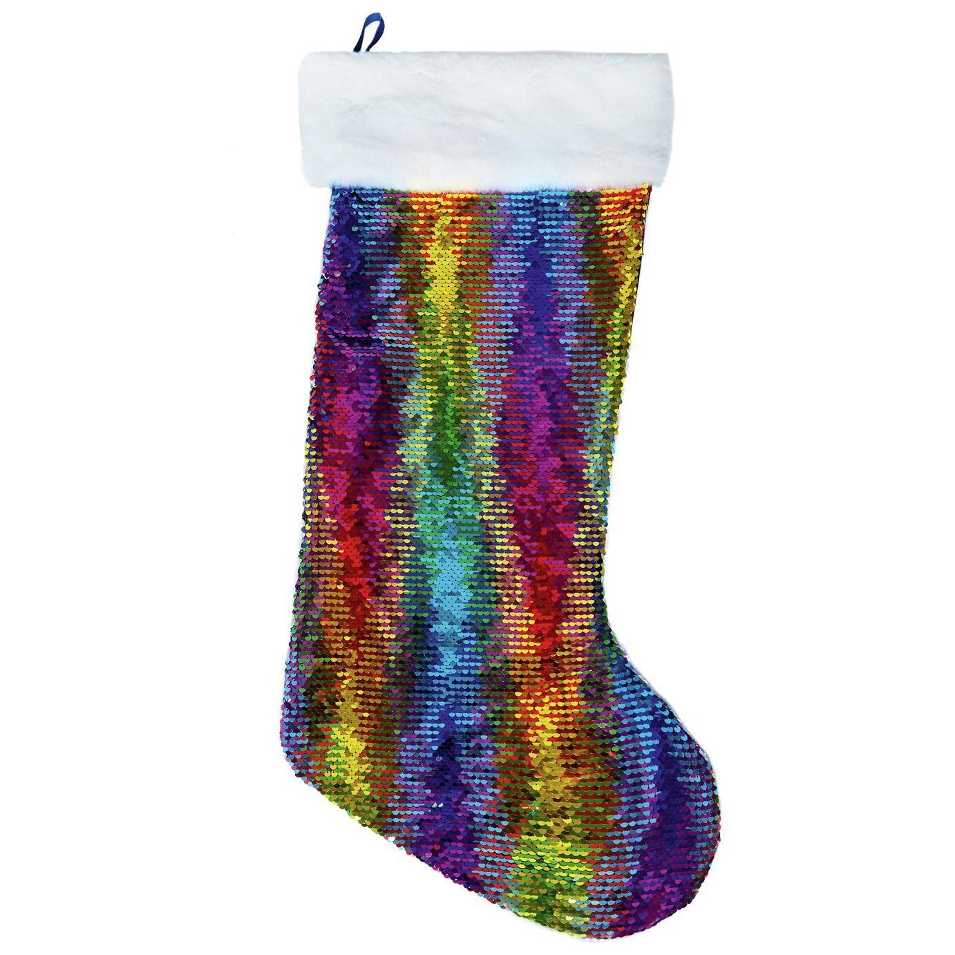 Premier Decorations Rainbow Sequin Christmas Stocking