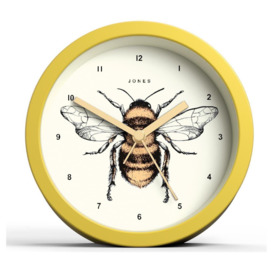 Jones Clocks Analogue Eclipse Bee Alarm Clock - Yellow