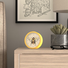 Jones Clocks Analogue Eclipse Bee Alarm Clock - Yellow - thumbnail 2